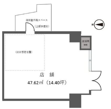 大阪市中央区北久宝寺町１丁目の店舗事務所の間取り