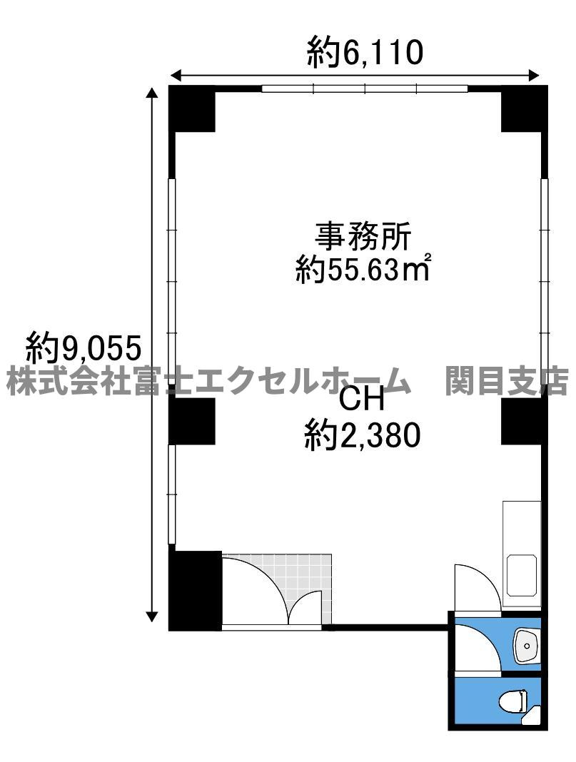 谷四パークヴィラ１階貸事務所