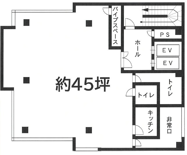 東大阪市長堂１丁目の店舗事務所の間取り