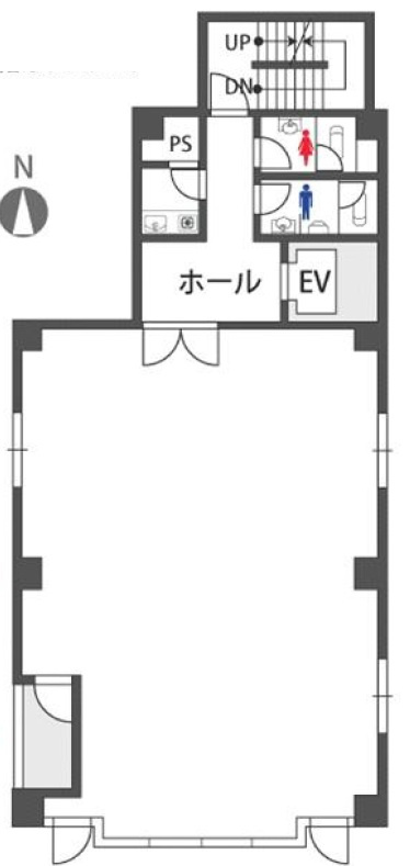 大阪市天王寺区東高津町の事務所の間取り