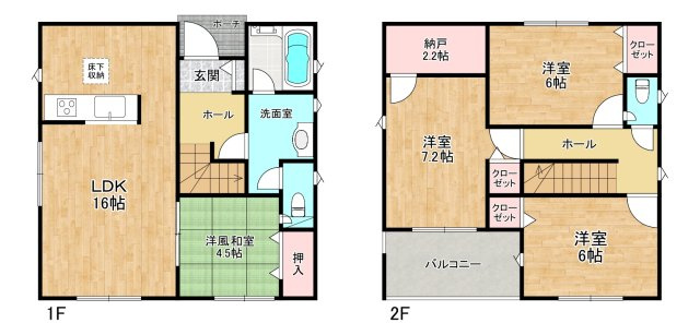 クレードルガーデン下滝野　第10　2号棟の間取り
