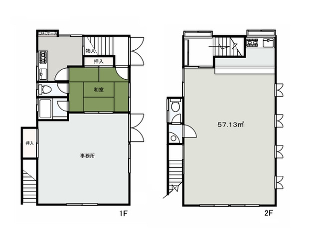 住居付き貸店舗の間取り