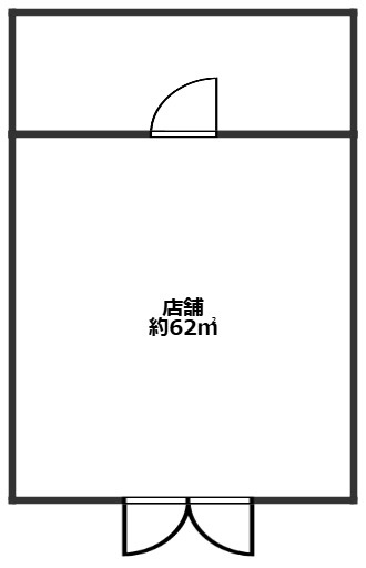 関根店舗1F南側の間取り
