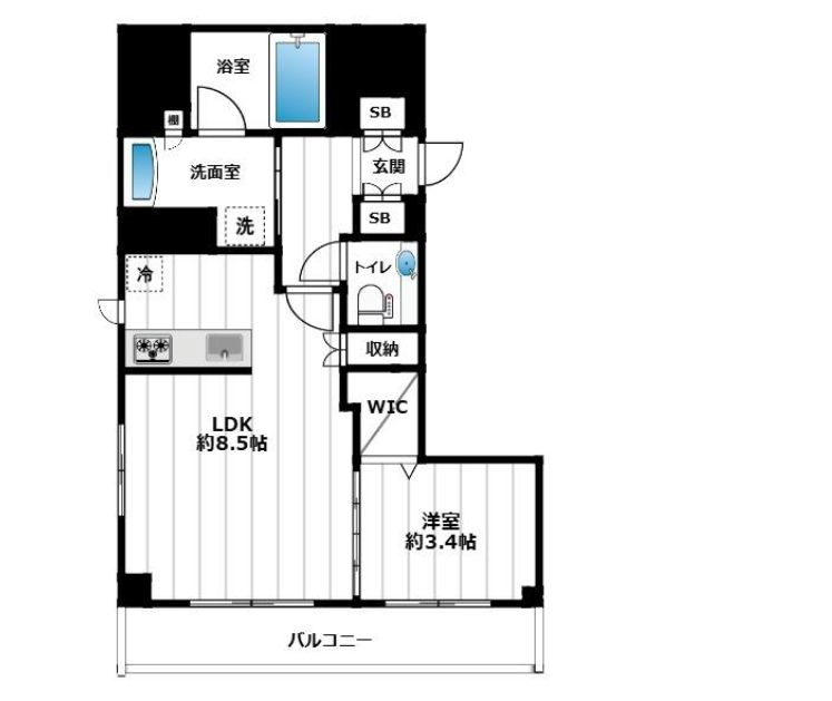 ジェイワザック押上エクセレントの間取り