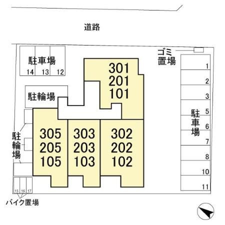 アンプルールの区画図