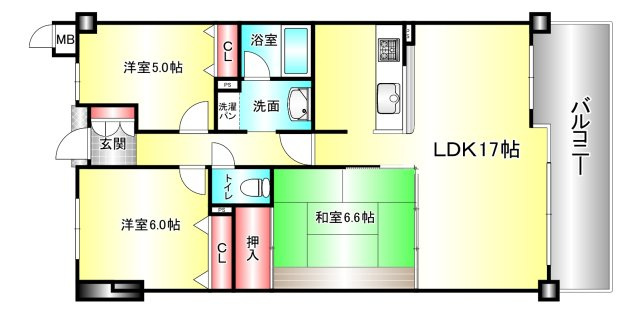 朝日プラザCITYサザンコーストA棟の間取り