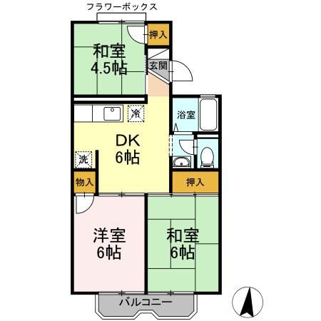 グリーンハイツ森安の間取り