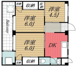 【間取り】 | ビレッジハウス愛生　1号棟