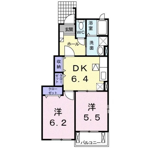 ジョイ　フラット　青鳥Ⅰの間取り