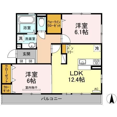 ボヌール　エールの間取り