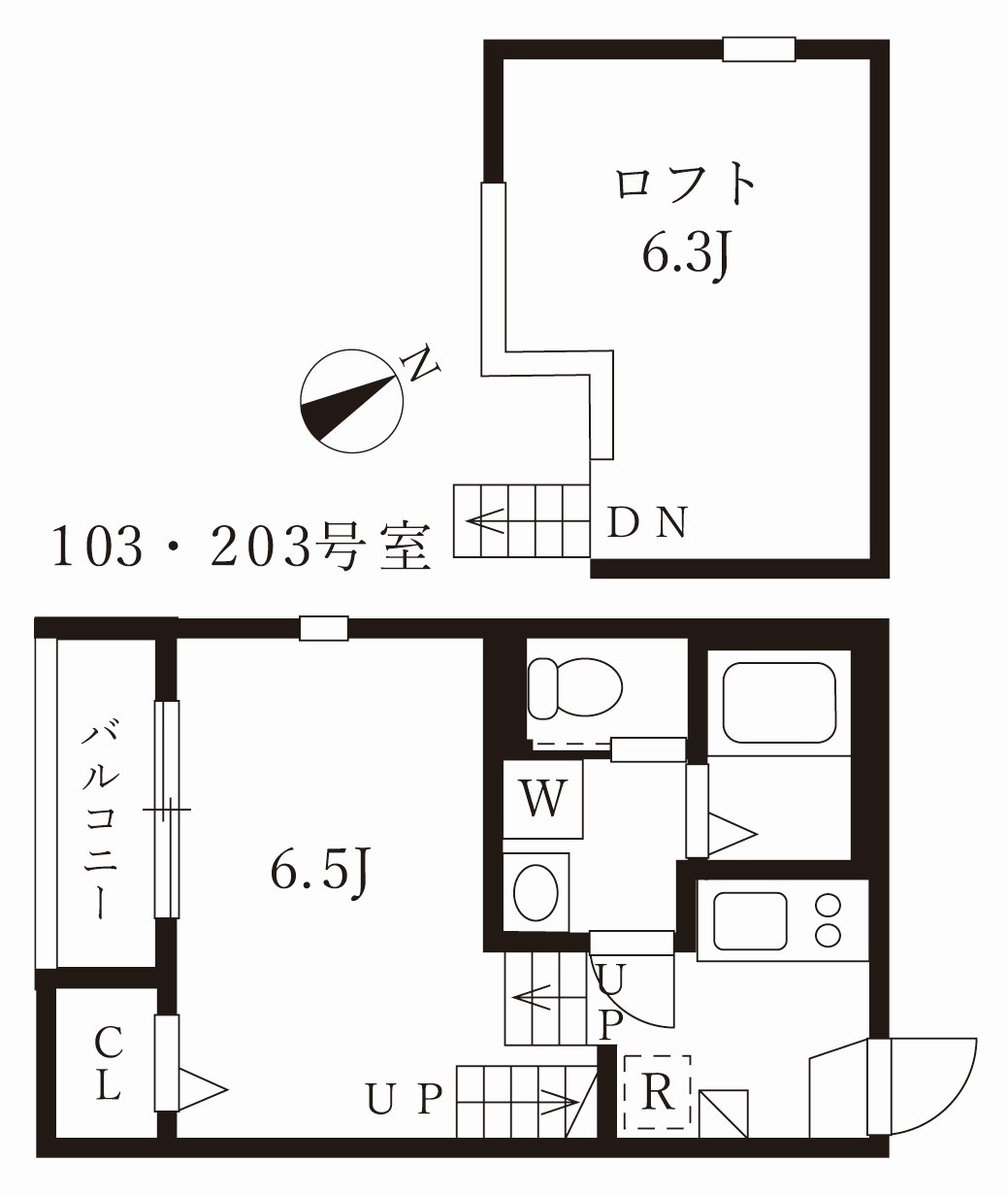 ハーモニーテラス鈍池町の間取り