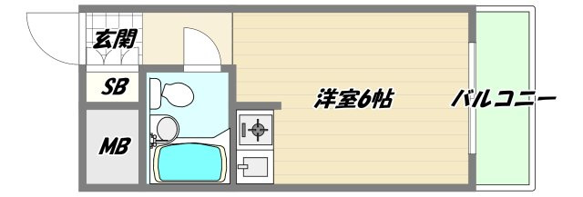 大阪市淀川区宮原２丁目の賃貸マンションの間取り