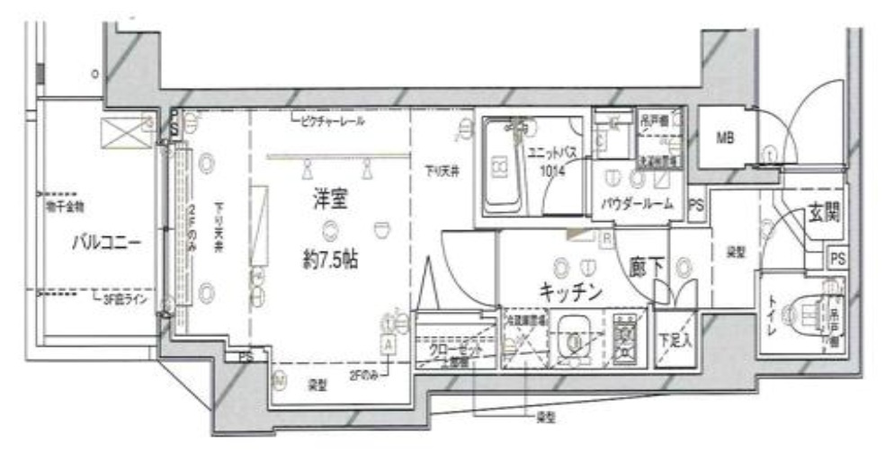 ステージファースト東新宿の間取り