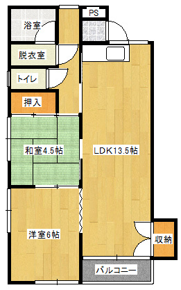 熊本市中央区島崎１丁目の賃貸マンションの間取り