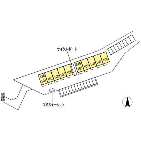グレイスホーム　B棟の区画図