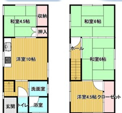 枚方市藤田町戸建の間取り