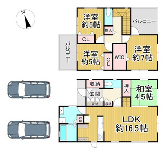 【間取り】 | 川西市けやき坂5丁目10の25　中古一戸建て