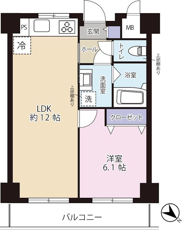 朝日動坂マンションの間取り