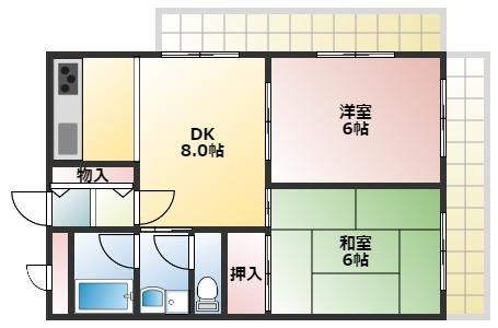 フローラルハイツダイキ3の間取り