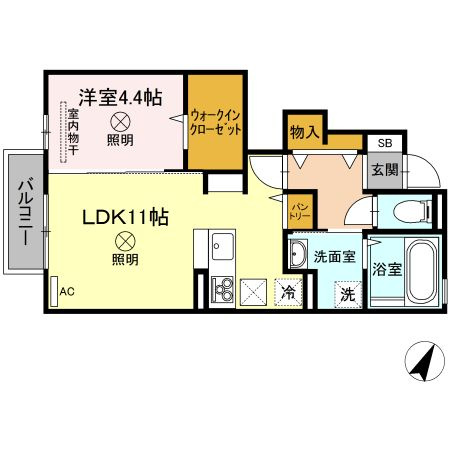 フルールの間取り