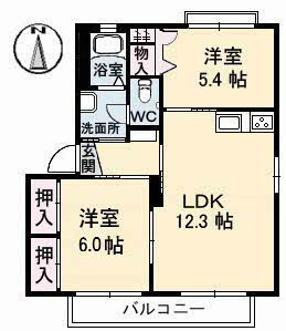 エスティー新福　Ｄ棟 の間取り