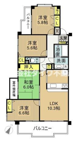 ロイヤルマンション緑丘Ⅱの間取り