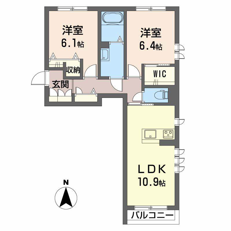 メゾンみくりな白石 の間取り