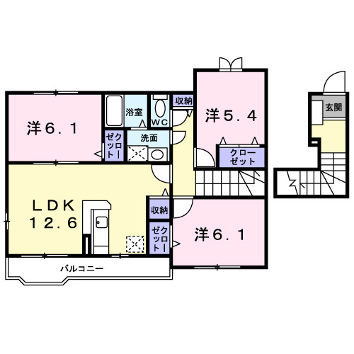 パークハイツ西田Ⅱの間取り
