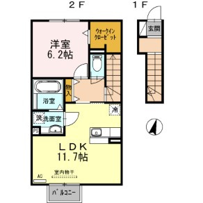 【間取り】 | プランドール鳴尾【名古屋市賃貸・ALSOK付】