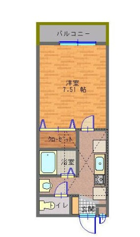 柏市東３丁目のアパートの間取り