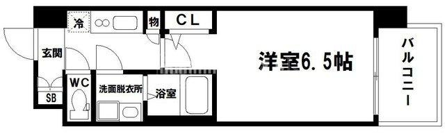 レジュールアッシュ心斎橋ＶＩＴＡの間取り