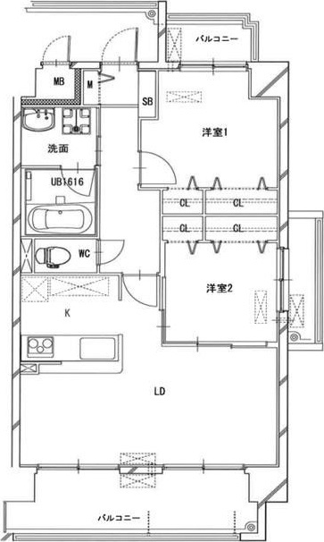 Sun Crest 大安寺の間取り