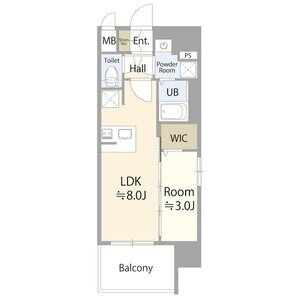 名古屋市中区葵１丁目の賃貸マンションの間取り