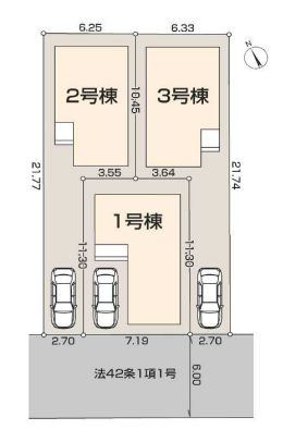 【区画図】 | 東久留米市前沢５丁目　新築戸建て　２号棟 | 第九小学校まで徒歩1分と通学安心な立地に全3棟が誕生