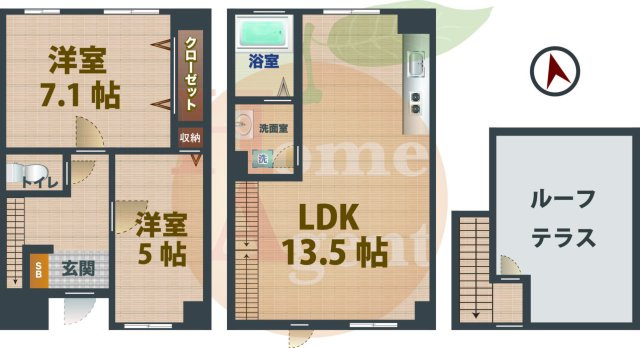 【間取り】 | セボンソレアード西荻窪 | 2LDKのお部屋です。