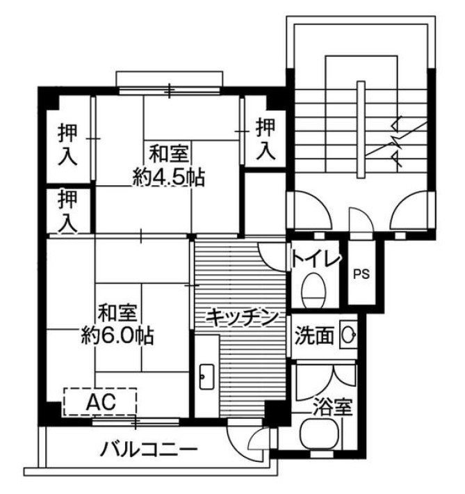 ビレッジハウス三田4号棟の間取り