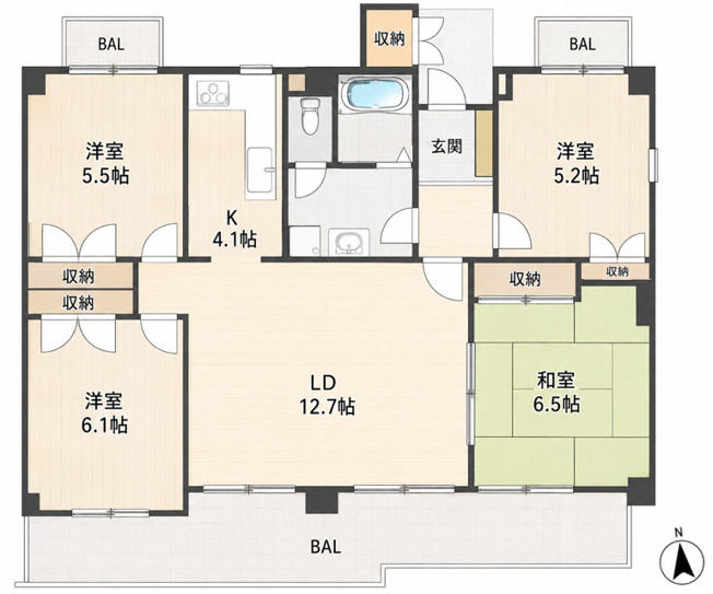 【間取り】 | 上大岡セントラルハイツH棟