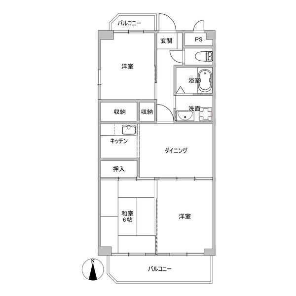 ロイヤルヒルズ山代参番館の間取り