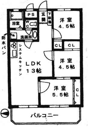 東部買出人センターマンションの間取り