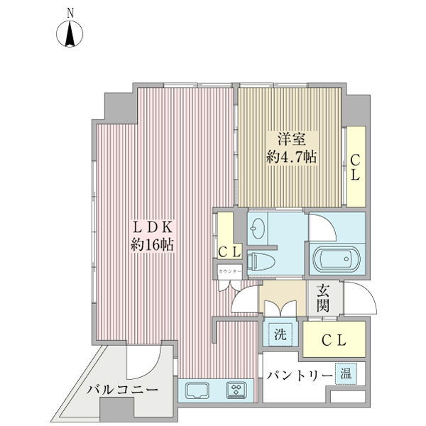 名古屋市中区富士見町の賃貸マンションの間取り