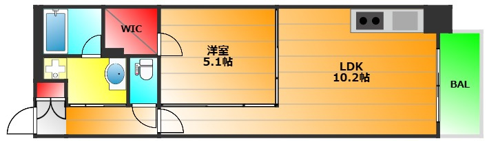 コンソラーレ桜川Ⅴの間取り|現状有姿