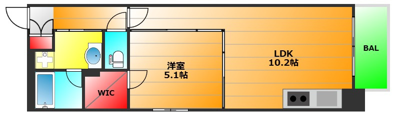 コンソラーレ桜川Ⅴの間取り|現状有姿