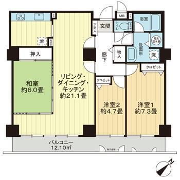 スカイシティ南砂の間取り