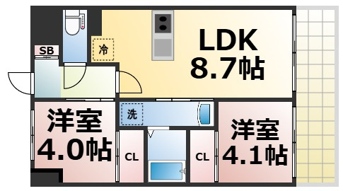 【間取り】 | パラゴン勝山通り　仲介手数料無料