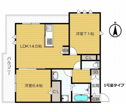 シルフィードうめきたの間取り