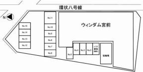 ウィンダム宮前のエントランス