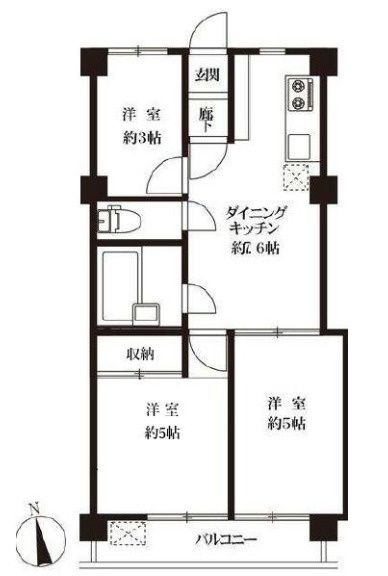 加納マンションの間取り