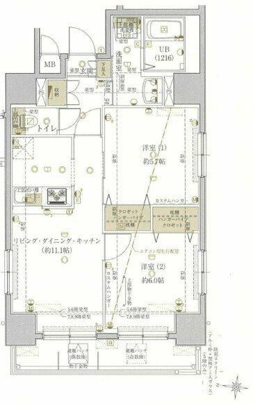 ライジングプレイス浅草イーストの間取り