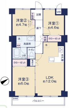 最寄り駅は大倉山。新横浜駅も徒歩圏内！ドンキに関してはもはや庭！急遽必要なものも結構な確率で揃えられる強～い味方♪アイス溶けずに持って帰れます☆な【リフォーム／藤和大倉山コープ】の間取り