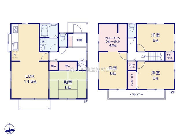 八王子市　元八王子町　中古戸建ての間取り|～南向き4LDK　収納豊富、全室6帖以上の快適住空間～